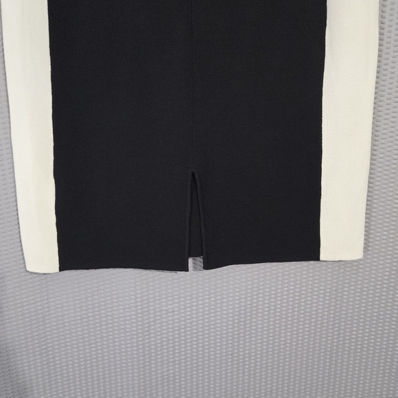 Tahari NWT Simple Sleek Black and White Comfy Golf Career Business Pencil Skirt - Picture 4 of 11